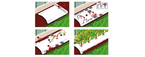 Aménagement des allées, massifs et haies - Toile de Paillage Tissée - 130 g/m² - 1.05 m x 100 m - Vert  - MEDIA_EN_SITUATION_2